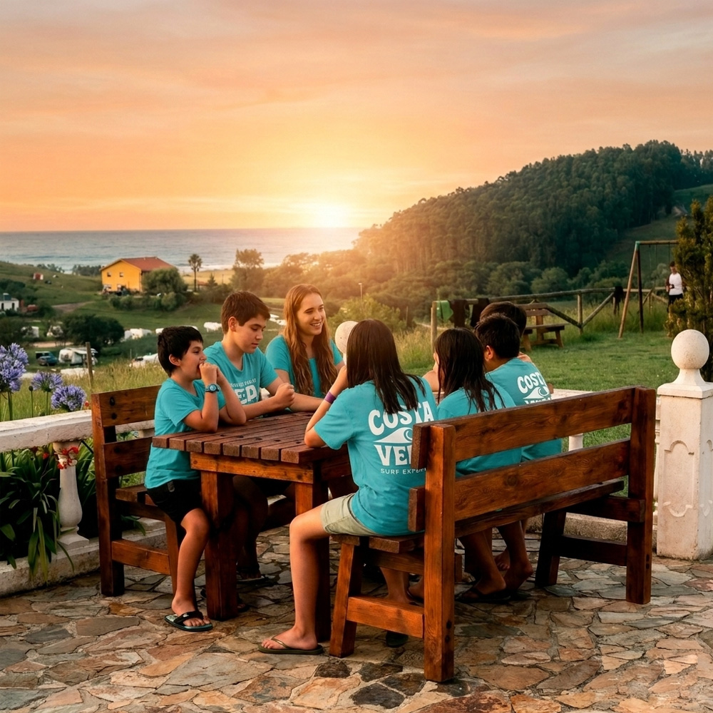 atardecer surf house costa verde